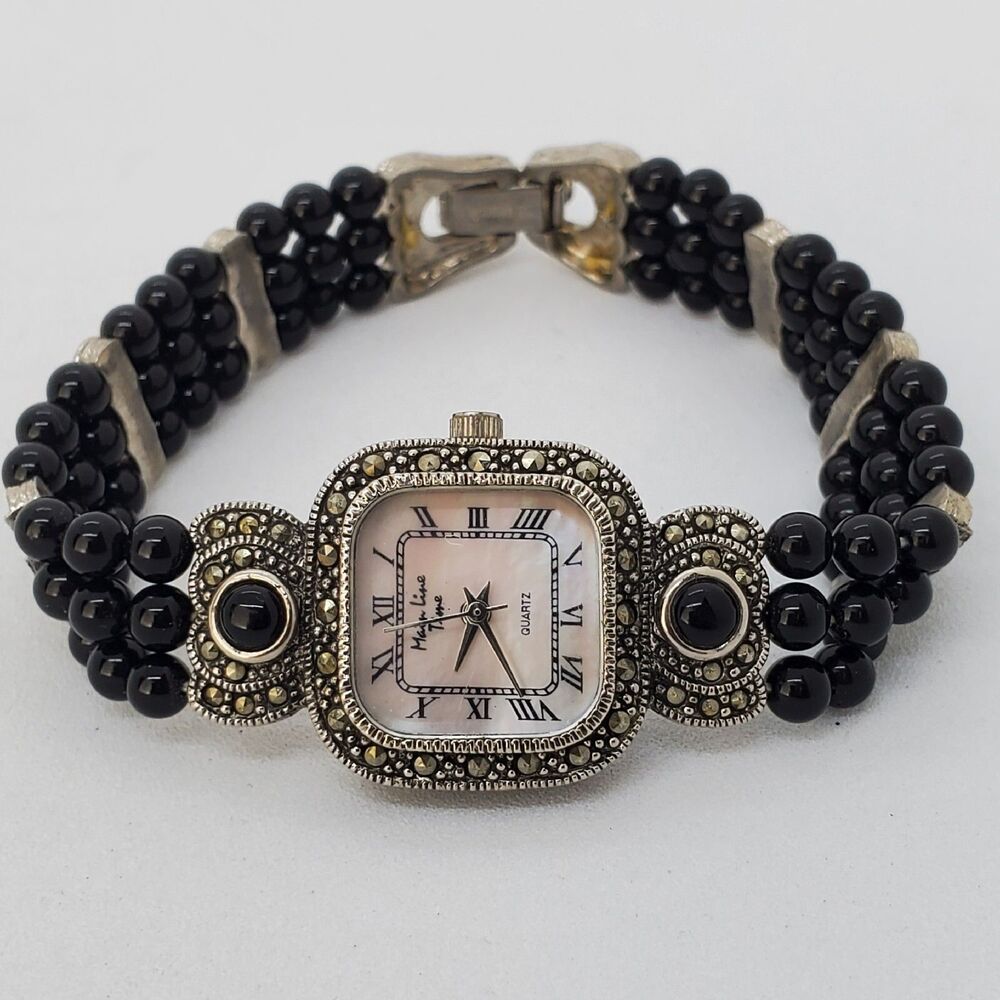 Main Line Time Watch Women 22MM Gray Dial Multicolor Band 6.5" New‎ Battery